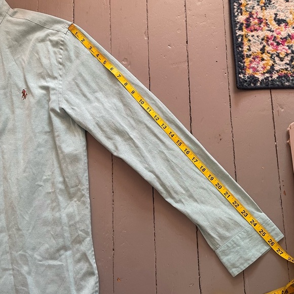 Ralph Lauren Custom Fit Band Collar Shirt XXL Y2K Vintage - Picture 9 of 11